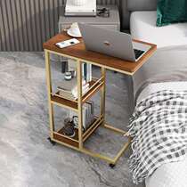 Lazy removable bedside table side bedside a few laptop table solid wood sofa side cabinet saves space