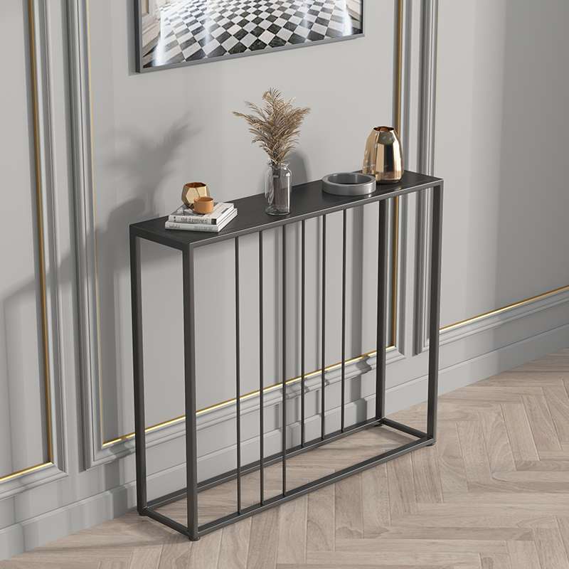 Modern minimalist wrought iron home side table porch table against the wall narrow shelf ultra-narrow small strip case corridor cabinet decoration