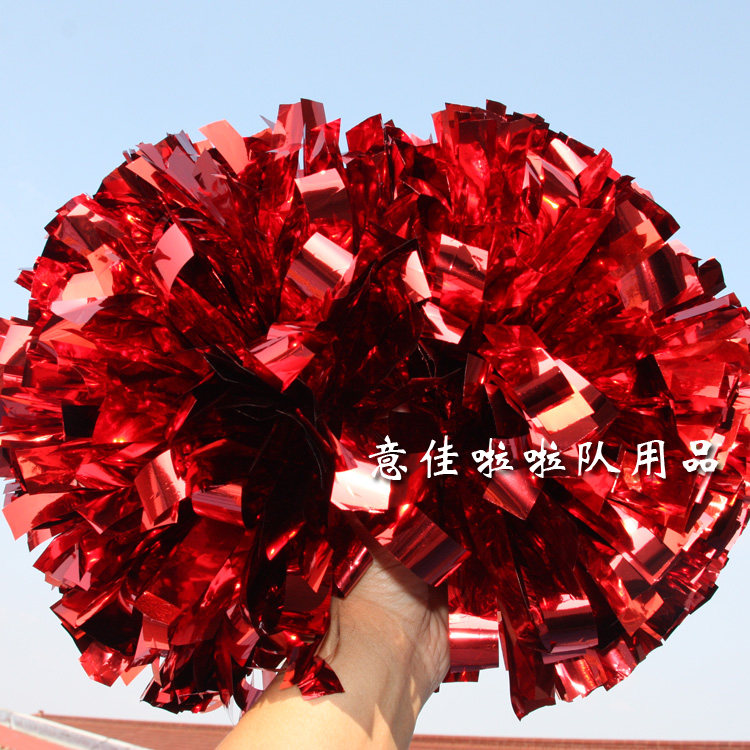Metal bright red La La fuck flower ball dance Lara flower ball Professional competition Cheerleading color ball player flower