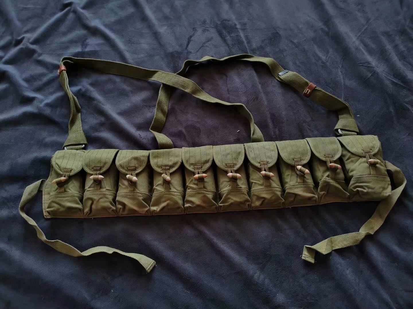 Public Hair Old Goods 60 70s 56 Style SKS Canvas Tactical Multi-Pocket 56 Triangular ten Bin Purse 56 Ridge Ctrip