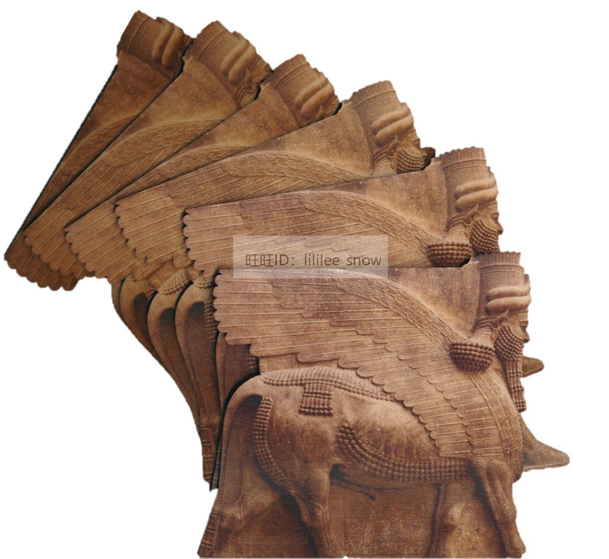 British Museum of British Tourism Cultural Creative Commemorative Gift Boutique Big Wing Cow Special-shaped wooden postcard