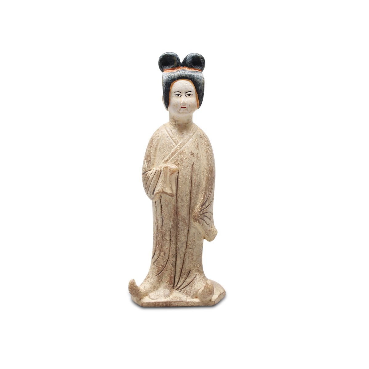 Taiwan Travel Souvenirs Taipei Palace Museum Mini Ornaments Tang Gray Pottery Ladies Figures
