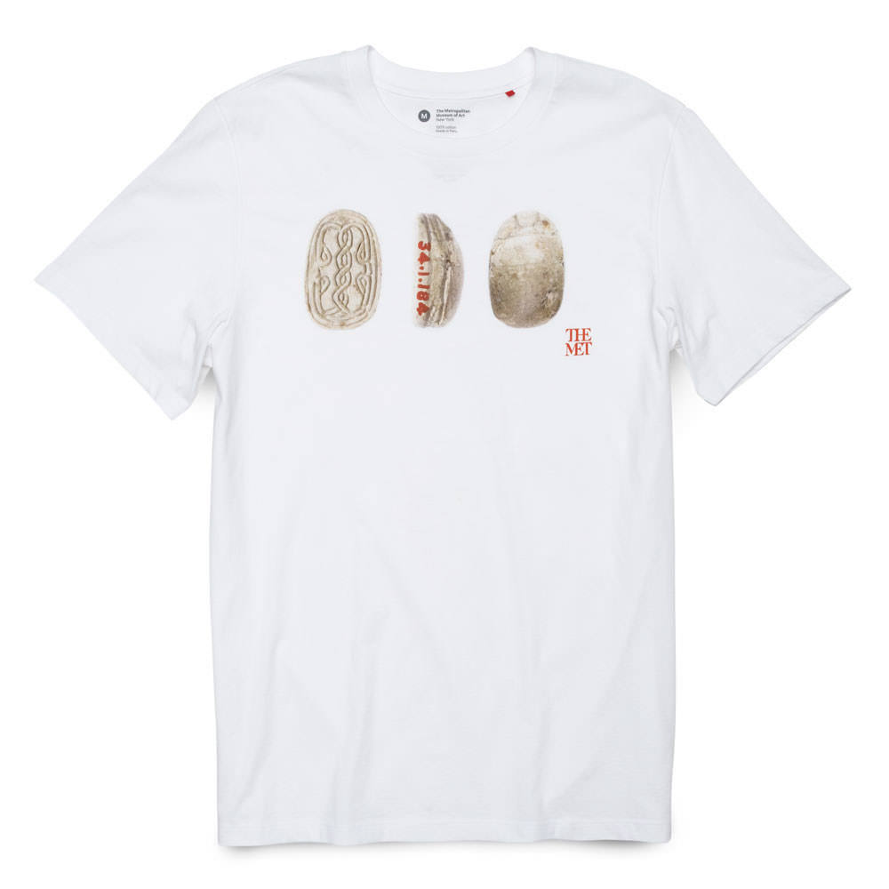 US Tourism Metropolitan Museum of Culture Creative Commemorative Gifts Boutique Egyptian Scarab short sleeve T-shirt