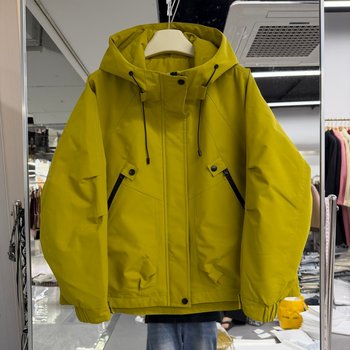 Jacket down jacket 2025 winter new popular women's clothing 90 white duck down warm and slim hooded collar fashionable