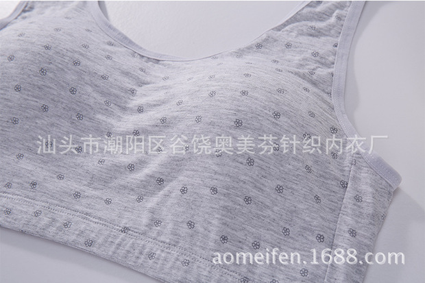 Li Yan cô gái xinh đẹp cỡ lớn đồ lót bằng sợi tre rộng vai cộng với phân bón để tăng tuổi trung và không có vòng thép áo ngực áo ngực áo đệm mỏng
