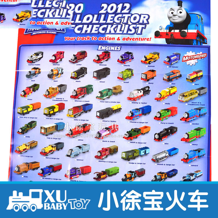 Two-sided poster electric remote control track Toy train accessories Scene carriages introduce attention to a picture oh