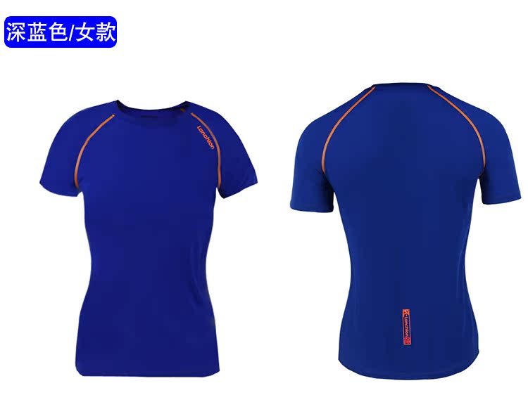 Lanchlon tập 2 thế hệ nam nữ chạy marathon vòng cổ ngắn tay áo bấc nhanh khô thoải mái áo thun thể thao thoáng khí áo ba lỗ thể thao
