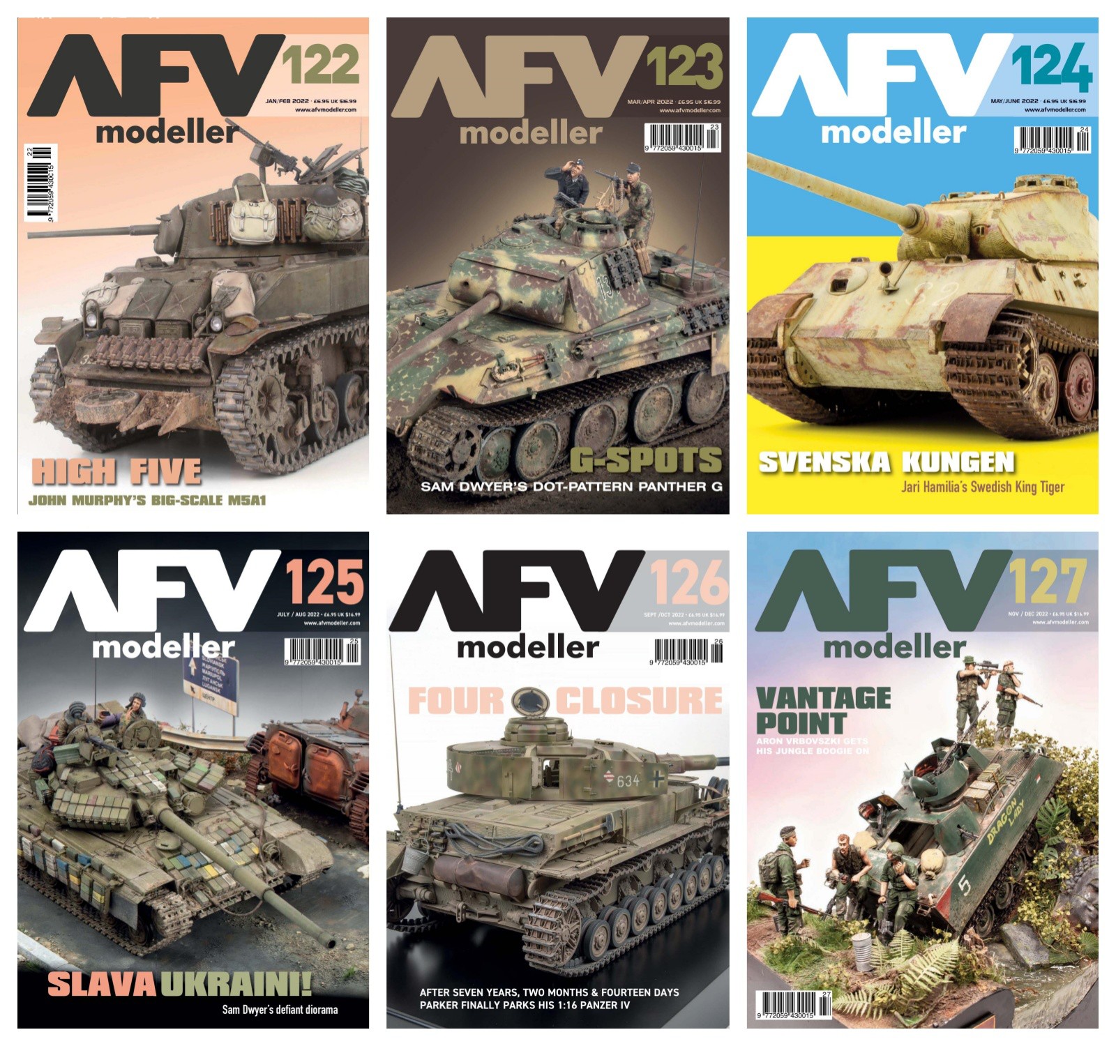 AFV MODELLER 2022年6册合集，坦克模型爱好者的宝藏📖深度解读