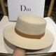 French flat top hat lady elegant white woolen hat shopping temperament jazz hat autumn and winter cashmere felt hat