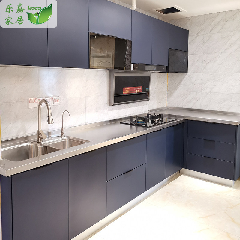 All stainless steel cabinets customized to the whole 304 countertop custom stove cabinet kitchen integrated household aluminum alloy kitchen cabinet