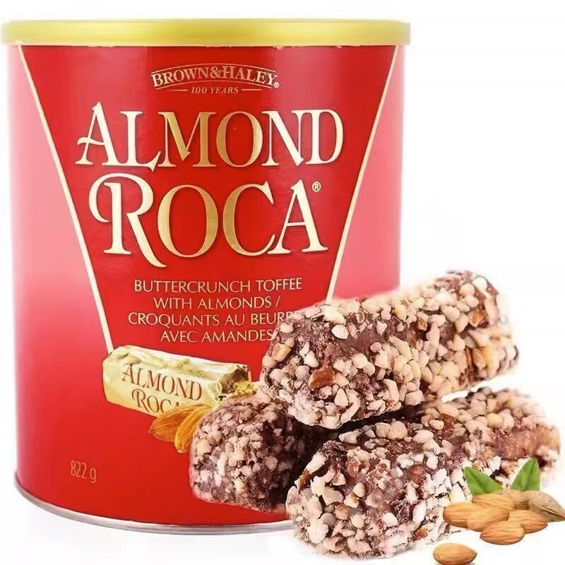 Imported Roca Almond Candy, Crispy Almond with Sea Salt Flavor, Canned Mixed Gift Bag, Casual Snacks, Wedding Candy