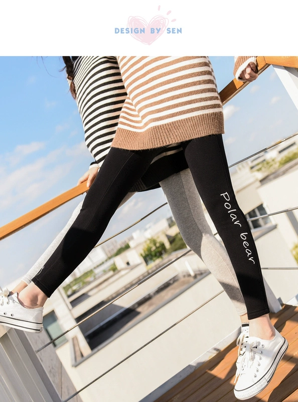 Bộ lạc nữ Mori có thể mặc quần legging nữ mặc 2018 mới thu đông và quần mùa đông học sinh dễ thương quần ấm quần dễ thương quần baggy nữ