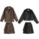 Mori Girl Tribe ຕົ້ນສະບັບ Retro ຄົນອັບເດດ: ສີນ້ໍາມັນຮູບແບບ Maillard Leather Jacket ລົດຈັກແບບຫນັງ Jacket ຫນັງ Jacket Trendy