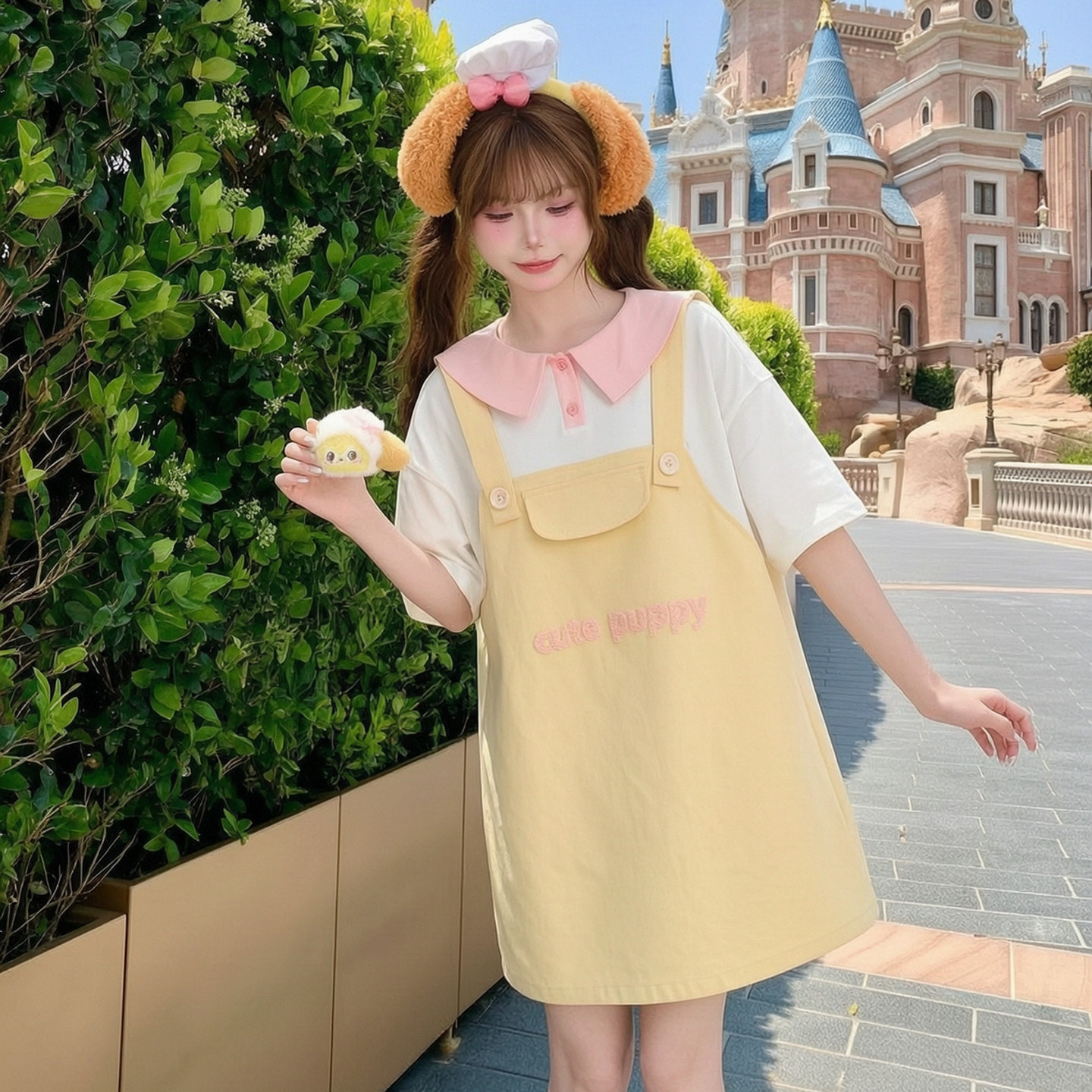 Mori Womens Tribe College Style Fake Two piece Design Dress for Women 2026 New Sweet Girl Color Contrasting Loose Short Skirt Summer