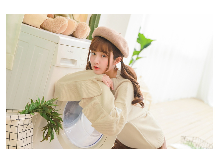 Áo len cổ điển của bộ lạc Mori mùa thu 2018 mới dành cho nữ áo sơ mi mùa thu sang trọng áo len nữ