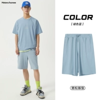 (Вязаные средние шорты) B-Fail Blue