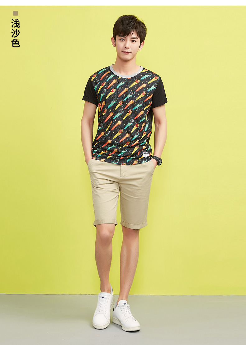 Metersbonwe quần short giản dị của nam giới mùa hè kinh doanh đô thị thanh niên nam năm-quần thời trang di chuyển quần short jean nam