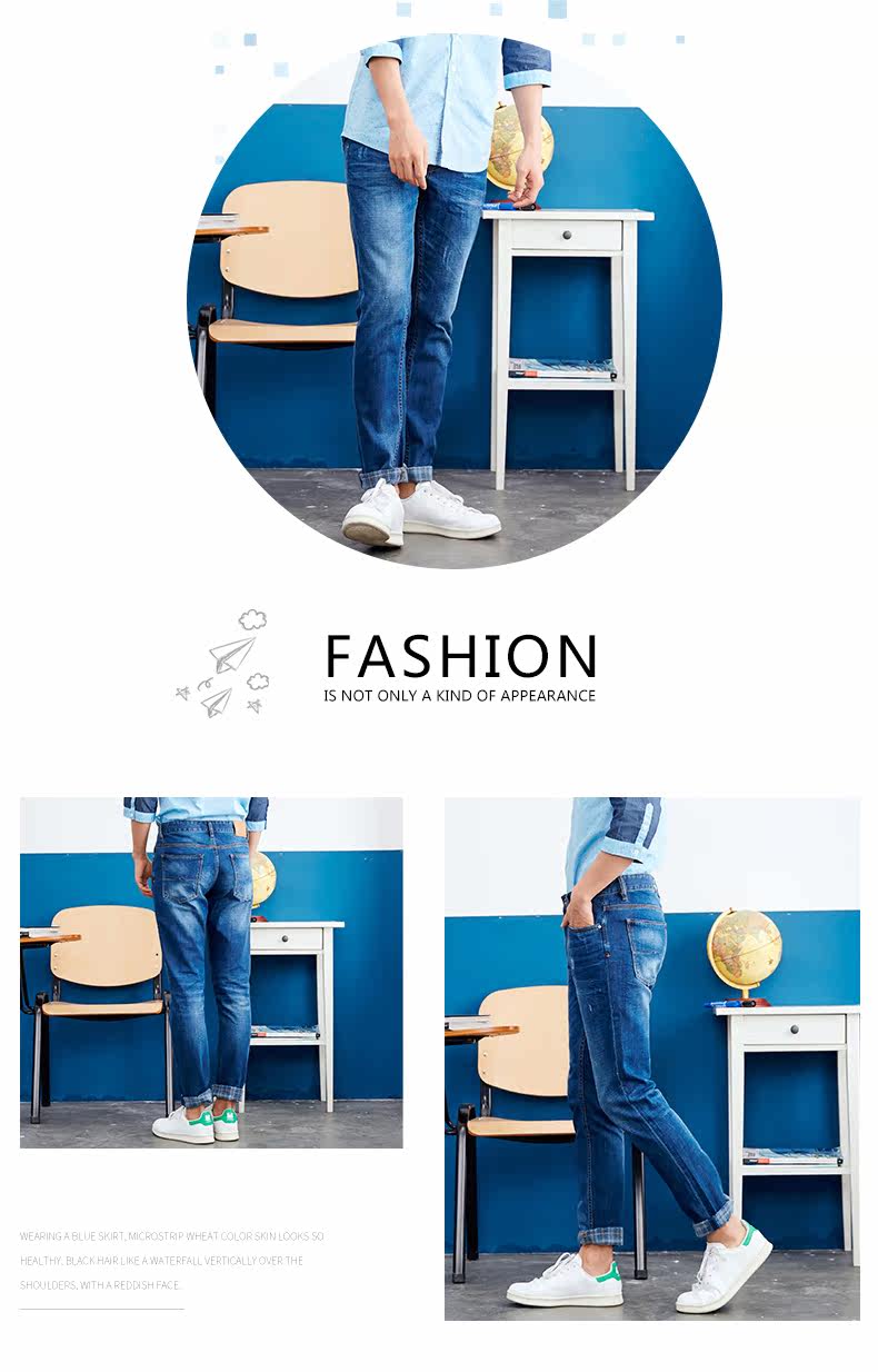 Jeans pour adolescent METERS BONWE 100% coton pour hiver - Ref 1479183 Image 14