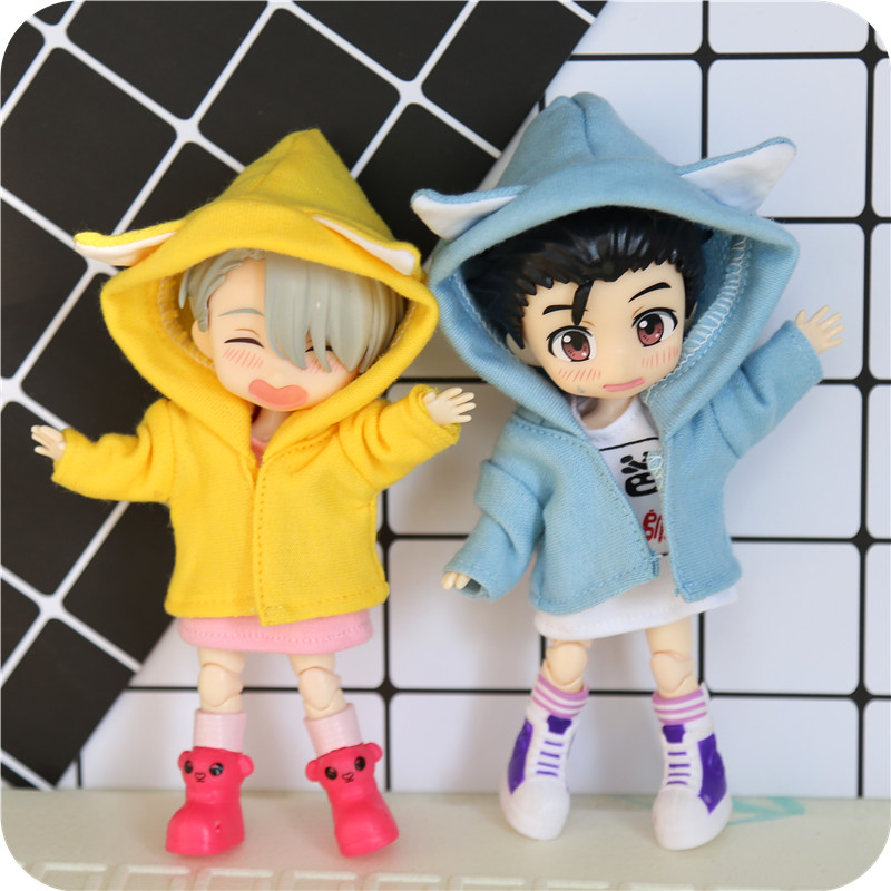 ob11 baby clothes 12 bjd beautiful knot piggy GSC clay head model can be worn with cute little cat hat jacket