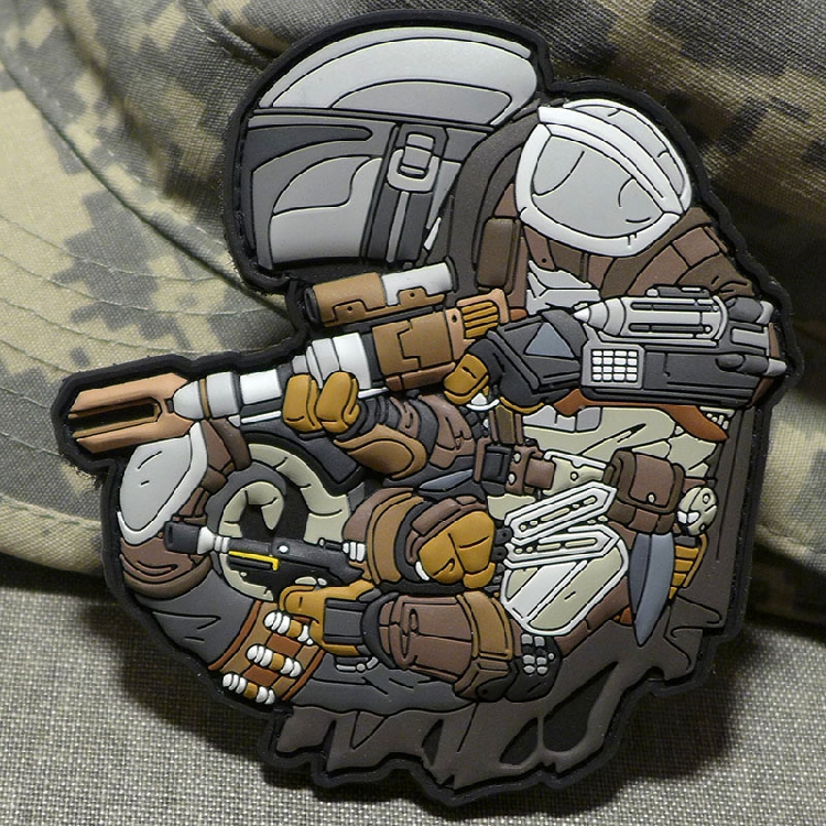 Limited Edition German Big Card Patches Magic Sticker Personality Morale Badge Outdoor Pvc Badge Arm Zhang Mandalo