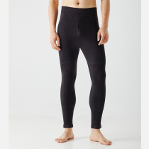 Autumn and winter new seamless slim fit plus velvet elastic warm pants mens terry comfortable and long knee pads mens long johns