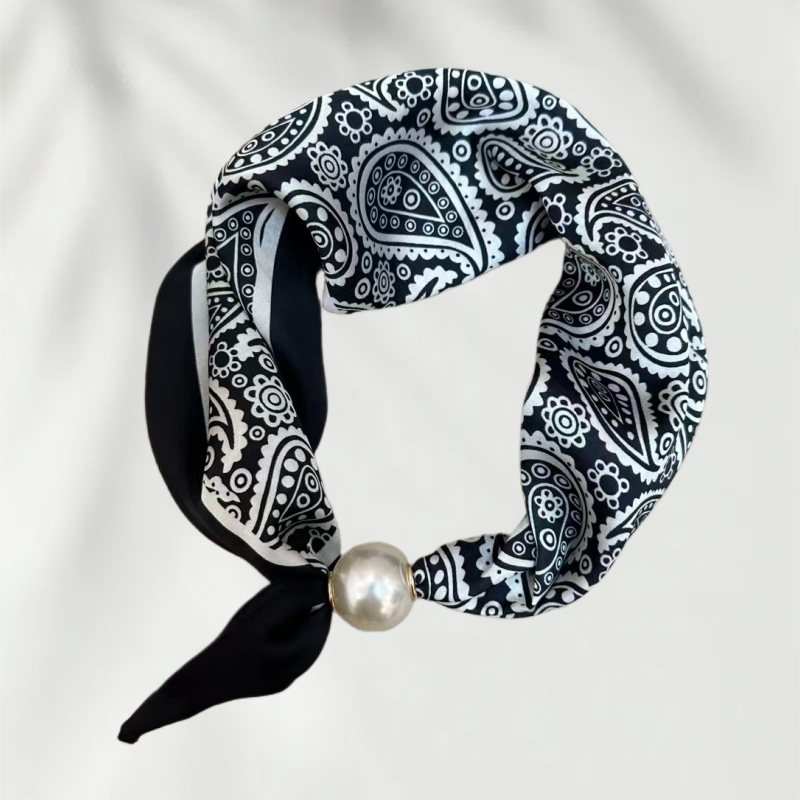 2025 New Magnetic Buckle Necklace Scarf for Women, Fashionable Spring and Autumn Accessory to Match Tops, Decorative Neck Scarf, Elegant Scarf