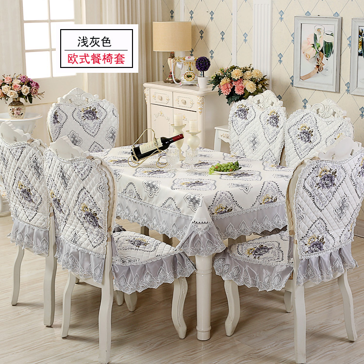 Châu âu khăn trải bàn ghế bìa bảng bìa ghế đệm vải bộ phân thiết lập đơn giản hình chữ nhật khăn trải bàn tròn ghế ăn bìa khăn trải bàn chống thấm