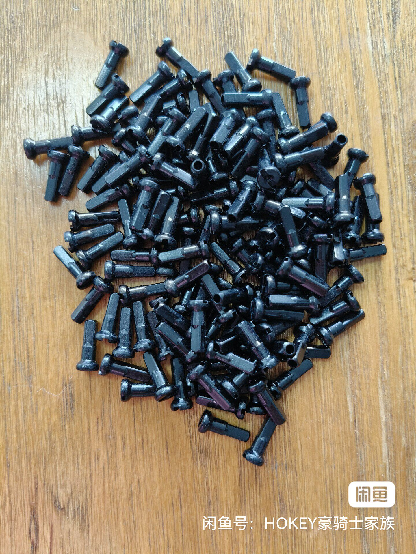 Black bicycle spoke cap, Taiwan Xieda aluminum cap