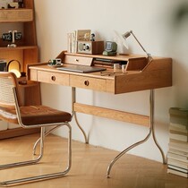 Winnie Nightstand Desk Retro Solid Wood Desk Medieval Furniture Day Style Writing Desk Learning Computer Desk