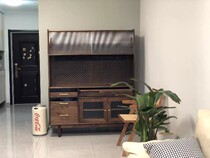 Nordic Black Walnuts Wood Dining Side Cabinet Day Style Multifunction Restaurant Bowls Cabinet Cherry Wood Tea Water Cabinet Storage Integrated High Cabinet