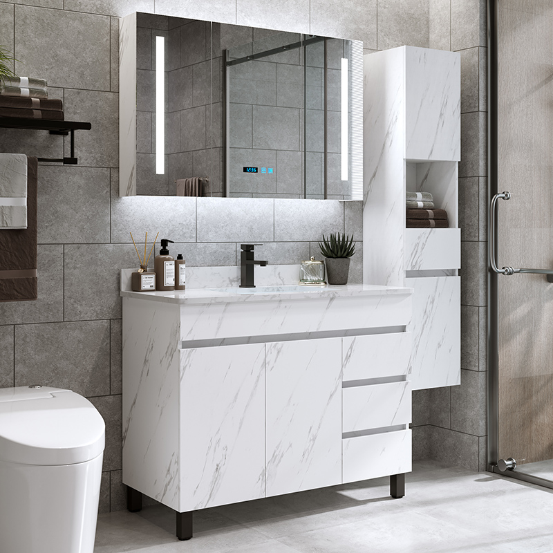Bathroom intelligent Nordic bathroom cabinet combination floor-to-ceiling wash wash basin sink wash basin wash basin toilet mirror cabinet