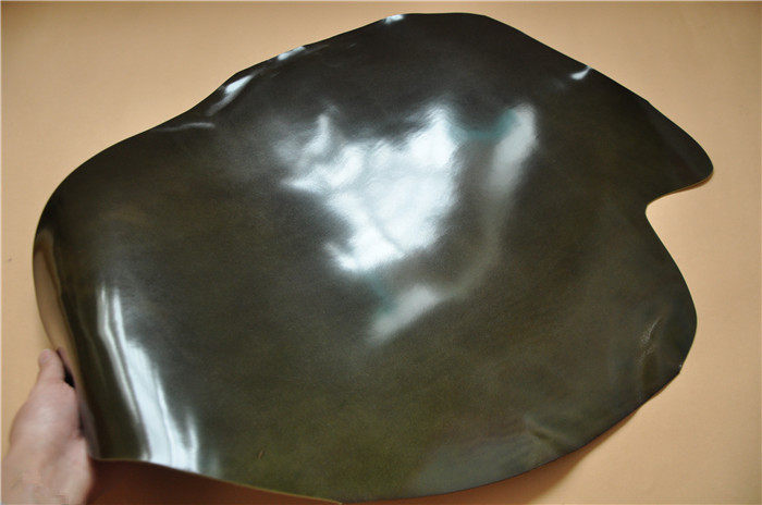 Leather Spot Japan New Jubilee Oil Dyeing Mirror Mahip Peel Olive Olive Green Leather material