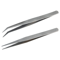 Stainless Steel Elbow Straight Head Home Small Tweezers 1mm Electronic Repair Sewing Machine With Clip Wire Head Tool Antruscan