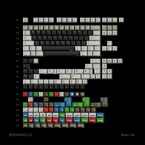 PBTFANS RESONANCE R2 Резонировал механическую клавиатуру клавиш PBT PBT Двухнологичную исходную высоту