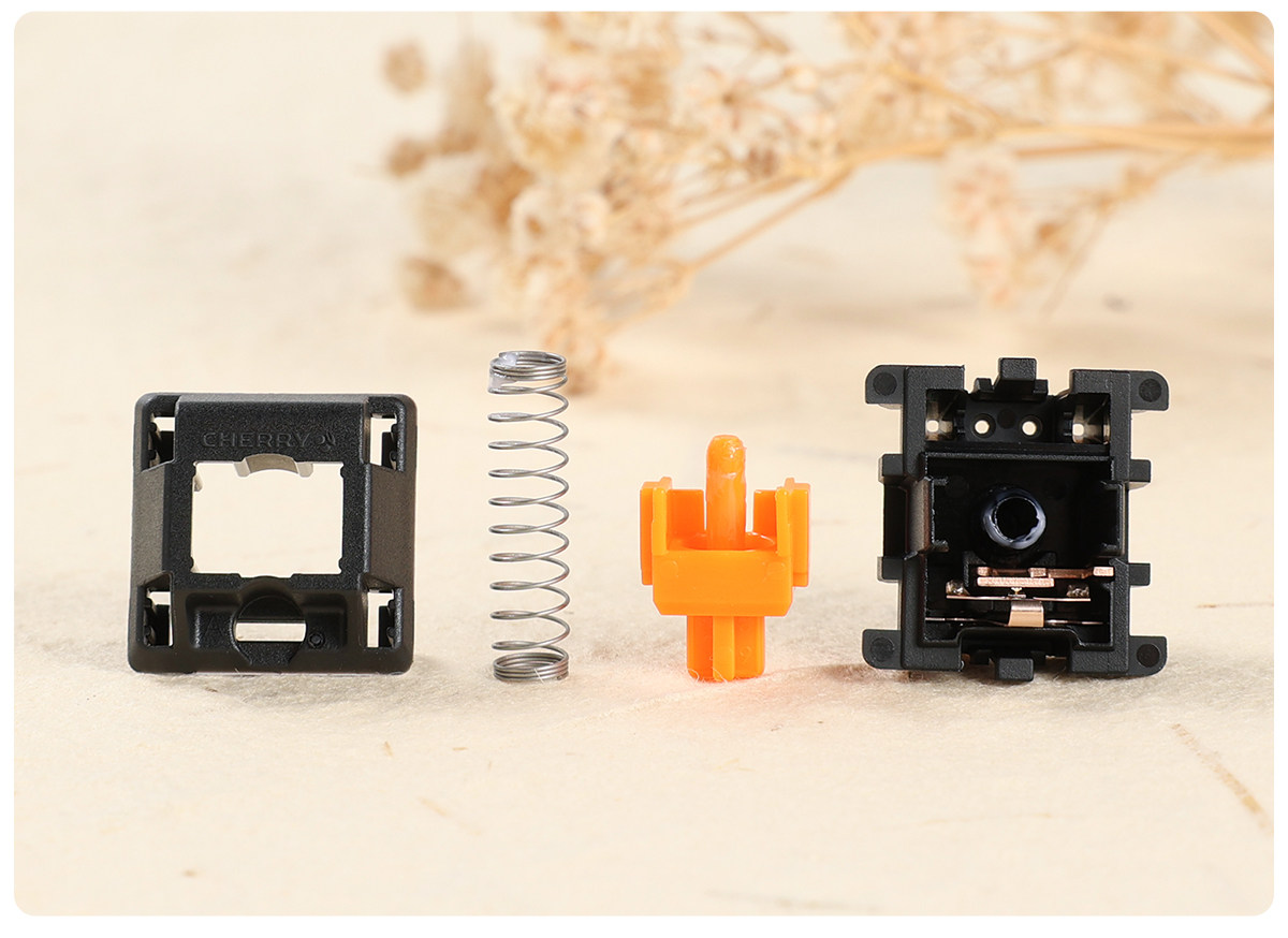 Вал cherry 客制化机械键盘樱桃橙轴 速度五脚线性轴 mx机械键盘开关