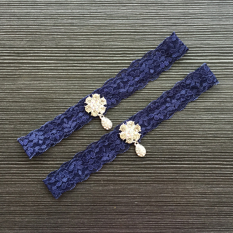 Cô dâu garter garter chân váy ren màu xanh với chân vòng công chúa đùi vòng gợi cảm garter sock che chân tay áo đồ lót ren