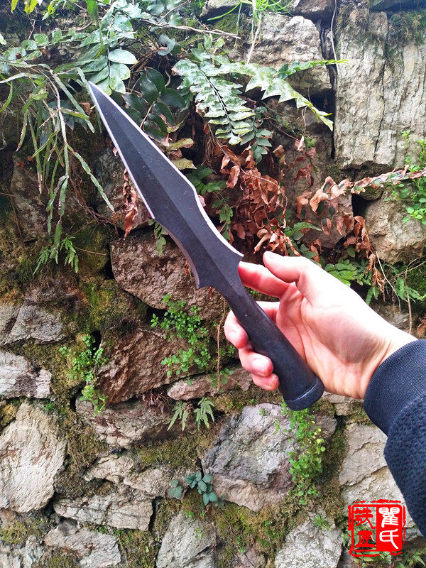 Qu's blacksmith small gun head small spear small red tassel gun small overlord gun hand-forged one-piece martial arts equipment is not edged