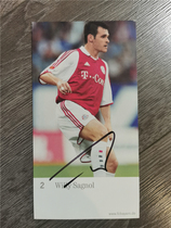 Sagniol autograph official card Bayern Munich Bayern Germany early rare rare rare