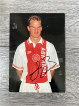 Frank De Boers autographed official card in the Dutch city of Barcelona Ajax