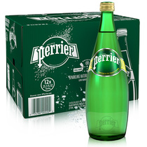 France imported perrier Paris water original drink mineral water 750ml*12 bottles of sparkling water drinking water