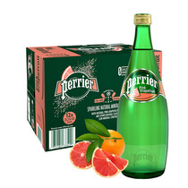 French soda water Perrier Paris water Grapefruit flavor imported mineral water 750ml*12 bottles of sugar-free sparkling water