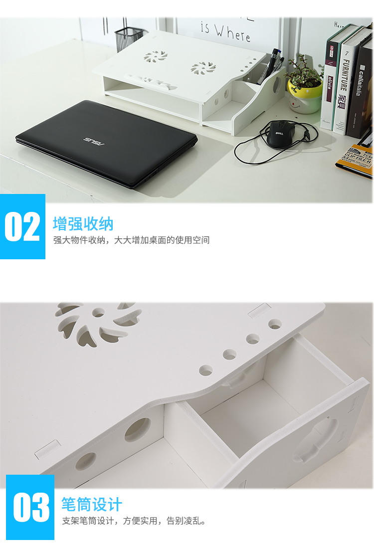 9525 gỗ xanh màn hình máy tính bảng máy tính xách tay tăng khung kệ lưu trữ kệ phụ Desktop - Phụ kiện máy tính xách tay túi đựng laptop nhỏ gọn