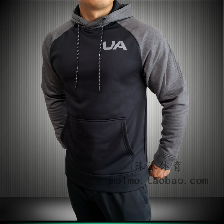 UA An Dema UNDER ARMOR dày không thấm nước nam cộng với áo len trùm đầu nhung 1279836 - Thể thao lông cừu / jumper bộ quần áo thu đông nam