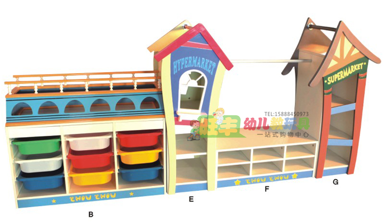 Early teaching Kindergarten pro-sub-garden children's storage cabinet finishing cabinet Toy Containing Cabinet type Q