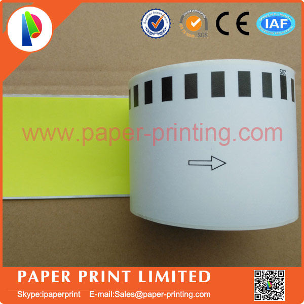 DK22206 Light Yellow Thermal Label DK-22205 62mmx30 48M Brother Compatible Continuous Label