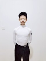 FZS Latin dance blouses 90% sleeves Latin dance suit practice clothing autumn and winter high neckline dancing boys