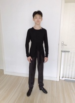 Dansdances beauty blouses boys practice of the round collar Latin dance training to wear the thick clothing custom-made during autumn and winter