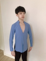 Dansdance Xis beauty Latin dance blouses boy long sleeve Latin clothing sports training to practice the blouses
