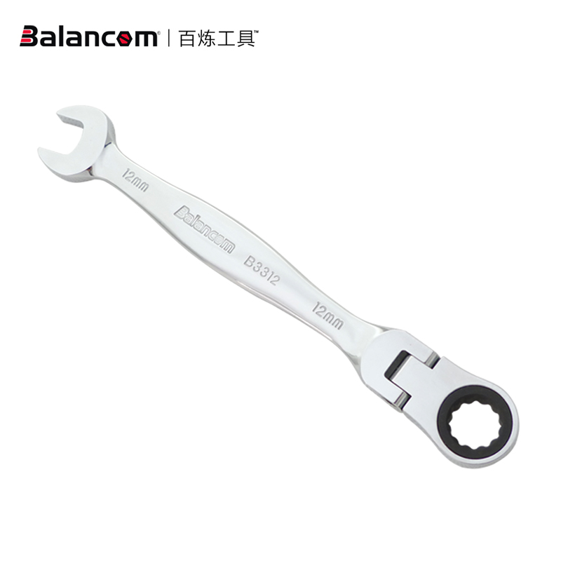High torsion full polished living head ratchet wrench Living head dual-use quick wrench quick wrench 8mm