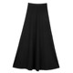 Autumn new Korean version chic retro black mid-length skirt is thin and high waist A-line big swing temperament skirt female